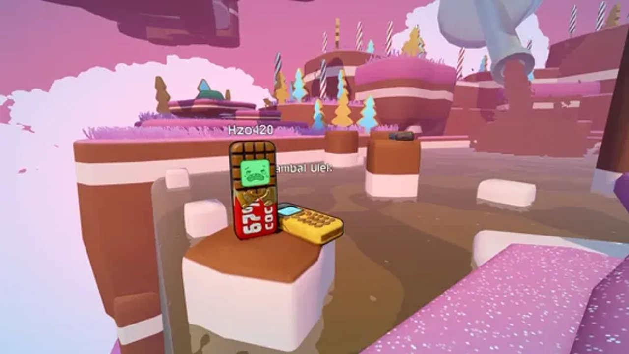 Lining up a clean upward jump angle with Flippy on a wooden beam in Flipping is Hard