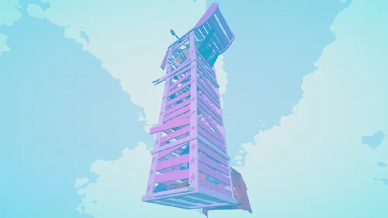 Navigating wooden blocks and the dollhouse exterior inside Floor 5 The Toy Chest